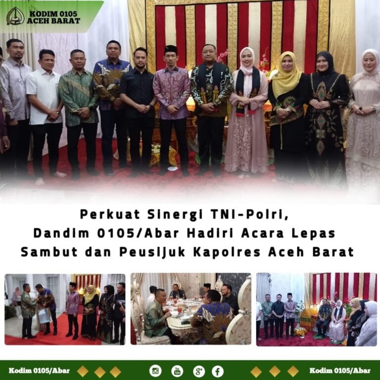 TNI-Polri Tingkatkan Sinergi: Dandim 0105/Abar di Acara Lepas Sambut Kapolres Aceh Barat