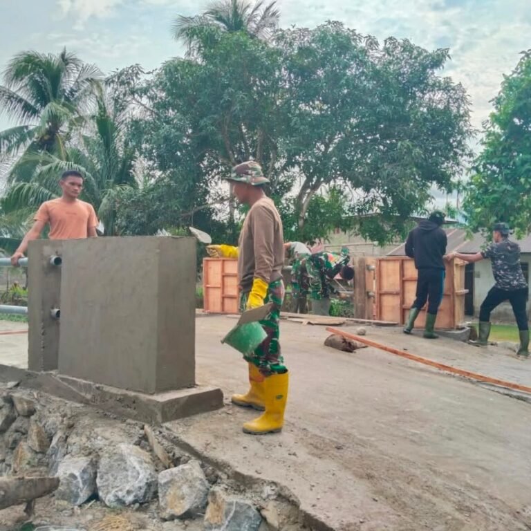 Kodim 0107/Aceh Selatan Jadi Lokasi Empat Jembatan yang Dikebut Satgas Aramco TNI AD