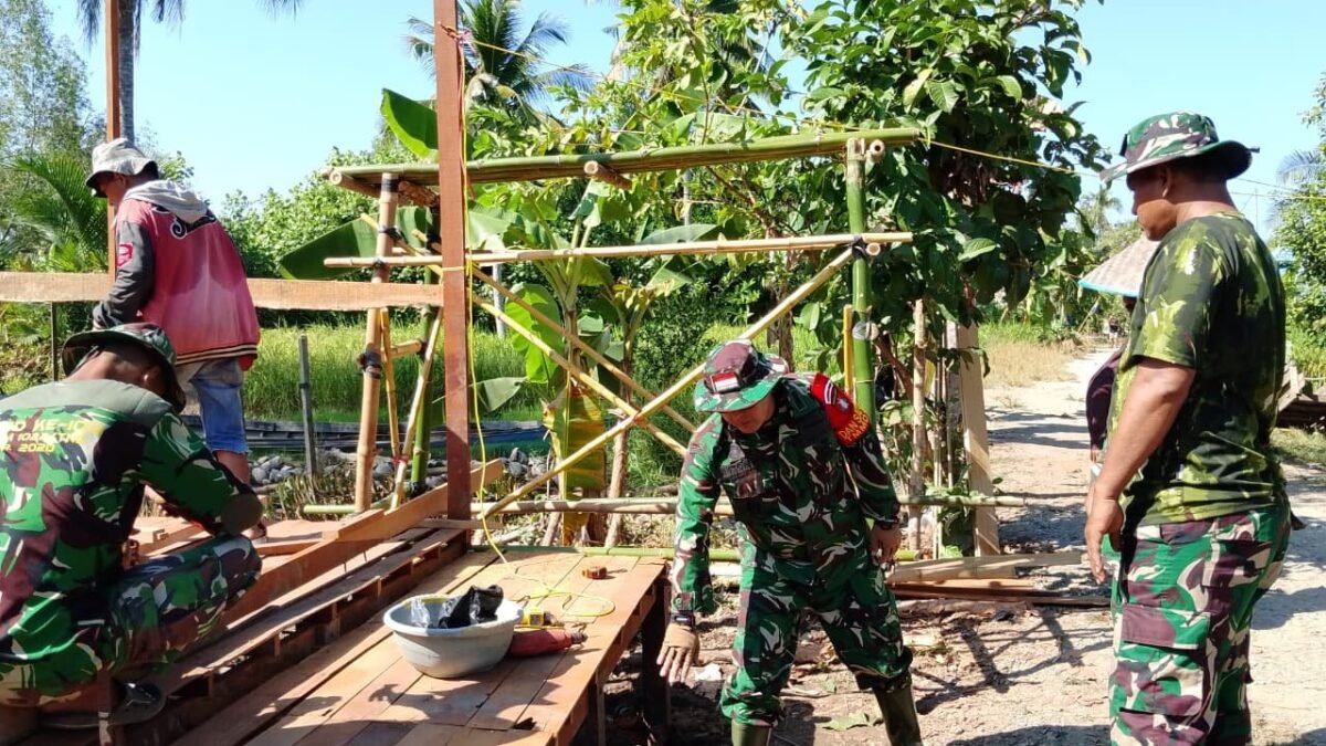 Desa Tamban Bangun Jadi Lokasi Pembangunan Pos Kamling TMMD Ke-129