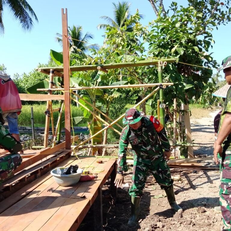 Desa Tamban Bangun Jadi Lokasi Pembangunan Pos Kamling TMMD Ke-129