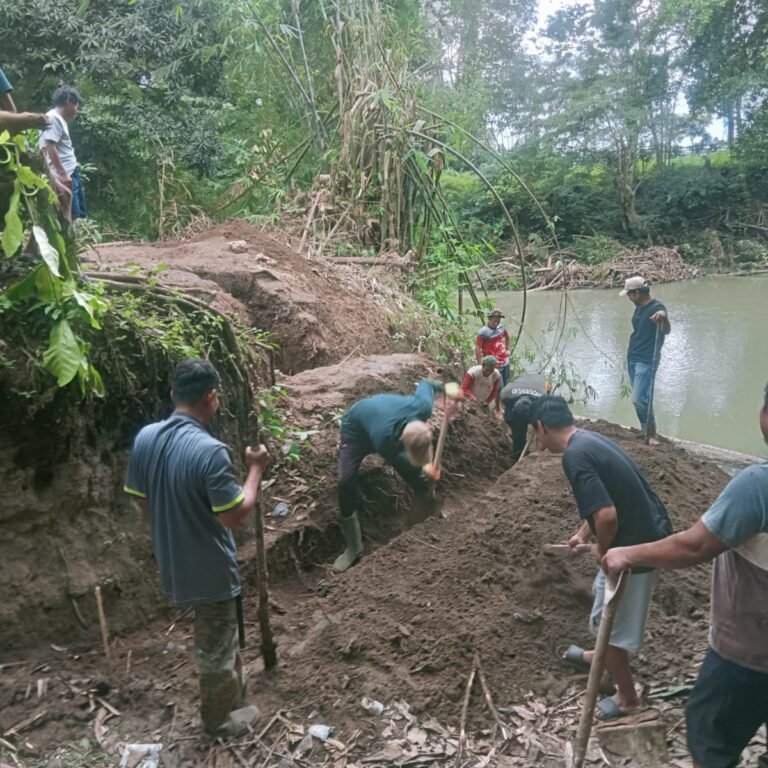 Pembangunan Jembatan Gantung di Desa Taddang Palie, Kecamatan Sibulue Jadi Fokus TMMD