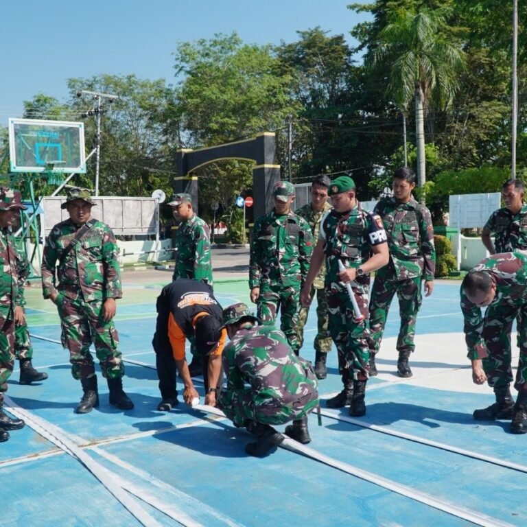 Makodim 1001/HSU-BLG Jadi Lokasi Pelatihan Damkar Kolaborasi Kodim-BPBD HSU