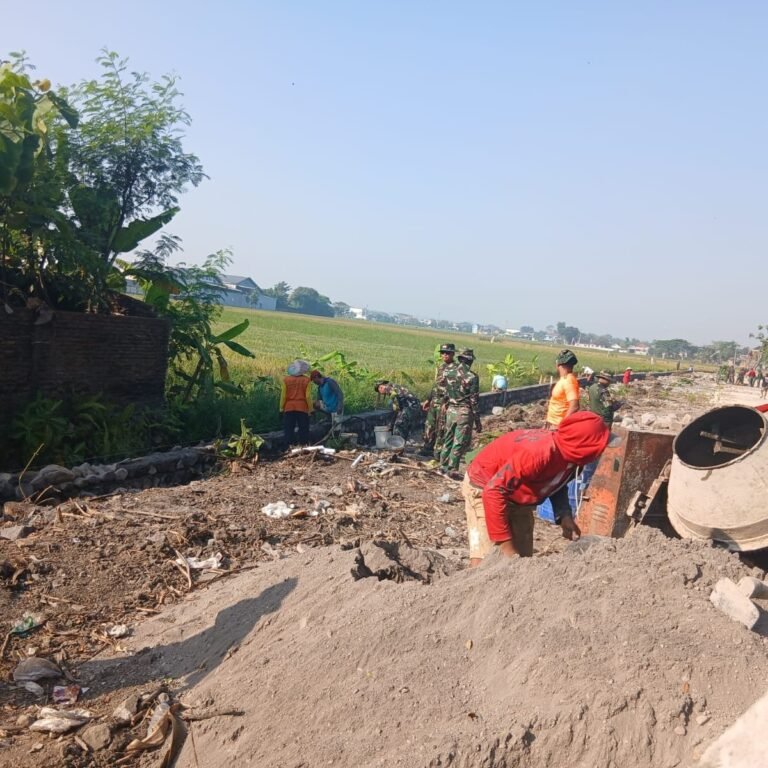 Talud TMMD di Desa Parangjoro Kecamatan Grogol Dibangun untuk Perkuat Permukiman