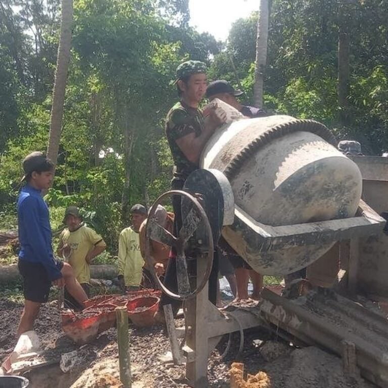 Desa Tadang Palie Kecamatan Sibulue Jadi Lokasi Pembangunan Jembatan Gantung Satgas TMMD