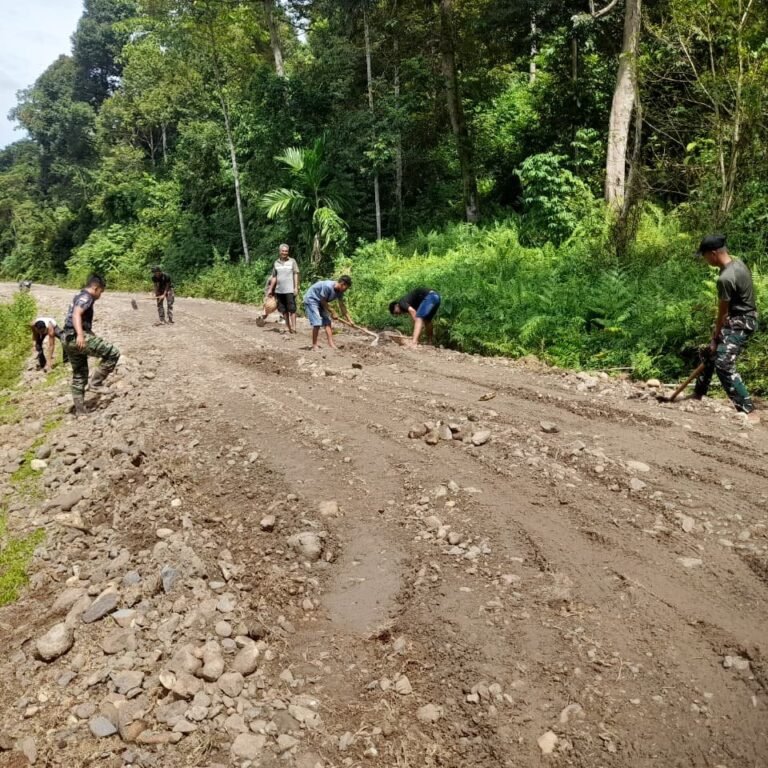 Desa Sarah Raya Jadi Lokasi Peningkatan Badan Jalan 4,2 Kilometer oleh TMMD Ke-129
