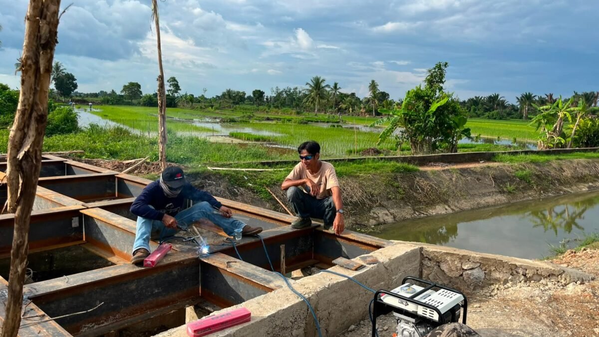Progres Pembangunan Jembatan Beton Garuda di Wilayah Kodim 1001/HSU Meningkat
