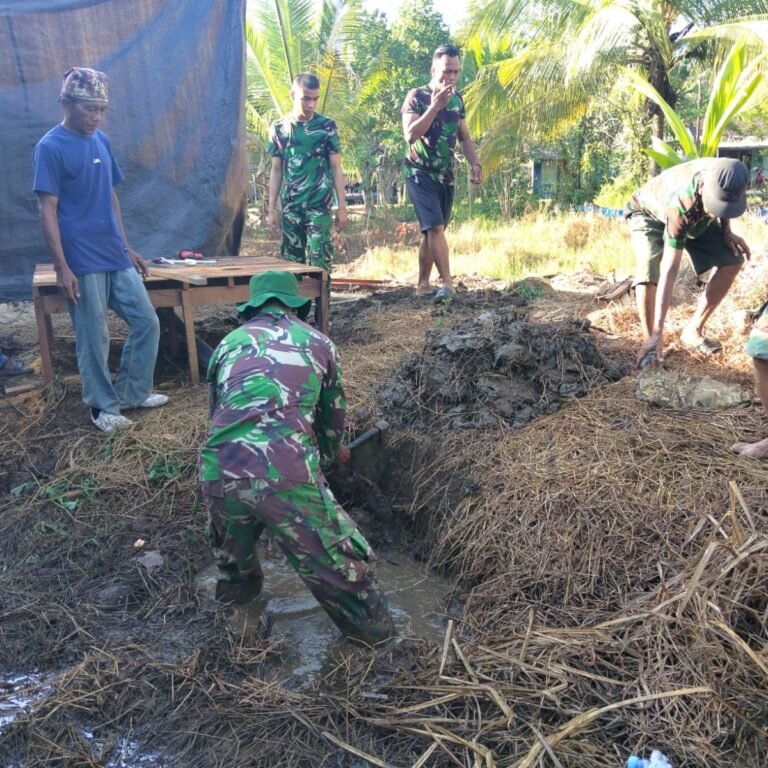 RT 9 Desa Tamban Bangun Jadi Lokasi Pembangunan MCK Program TMMD Ke-129