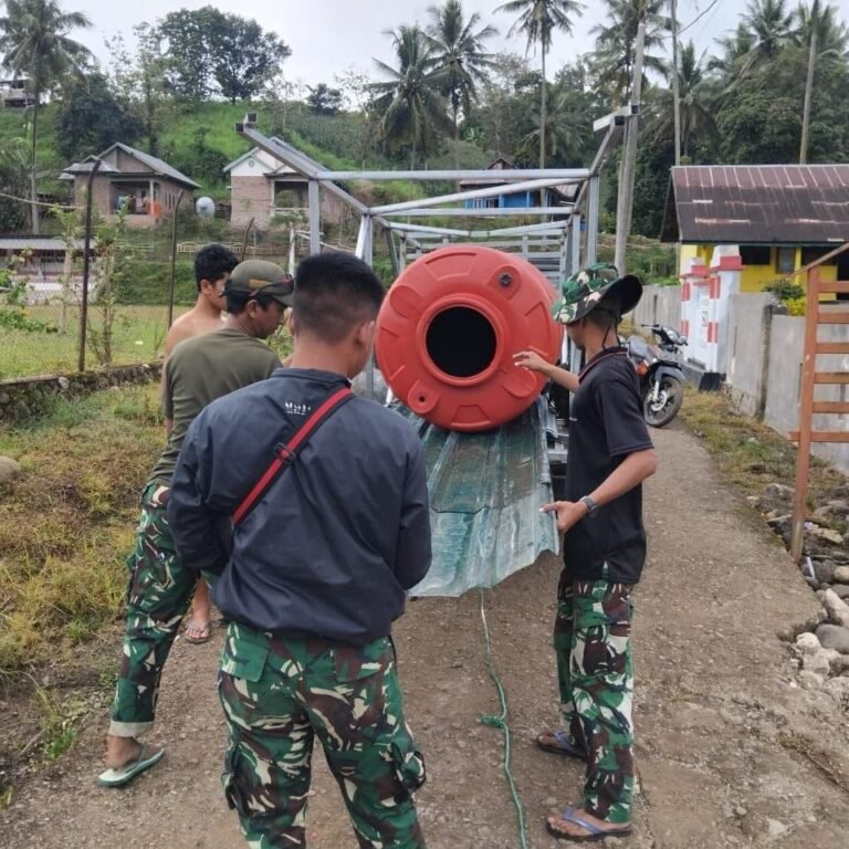 Desa Langi Jadi Lokasi Pendropan Tower Air dan Profil Tank dalam Program TMMD Ke-129