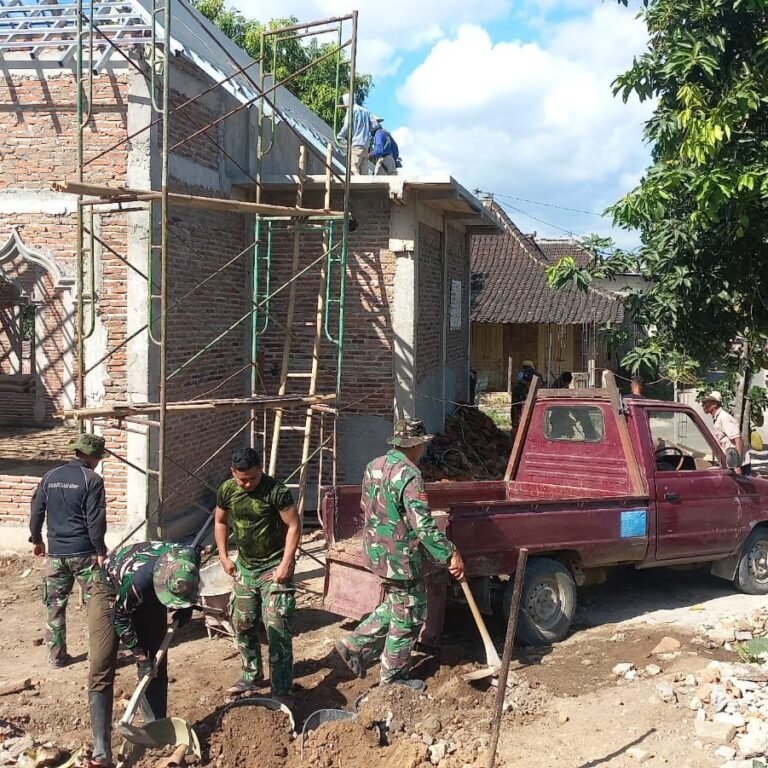 Desa Parangjoro Kecamatan Grogol Jadi Lokasi Pengerjaan Masjid Al Mubarok oleh TMMD