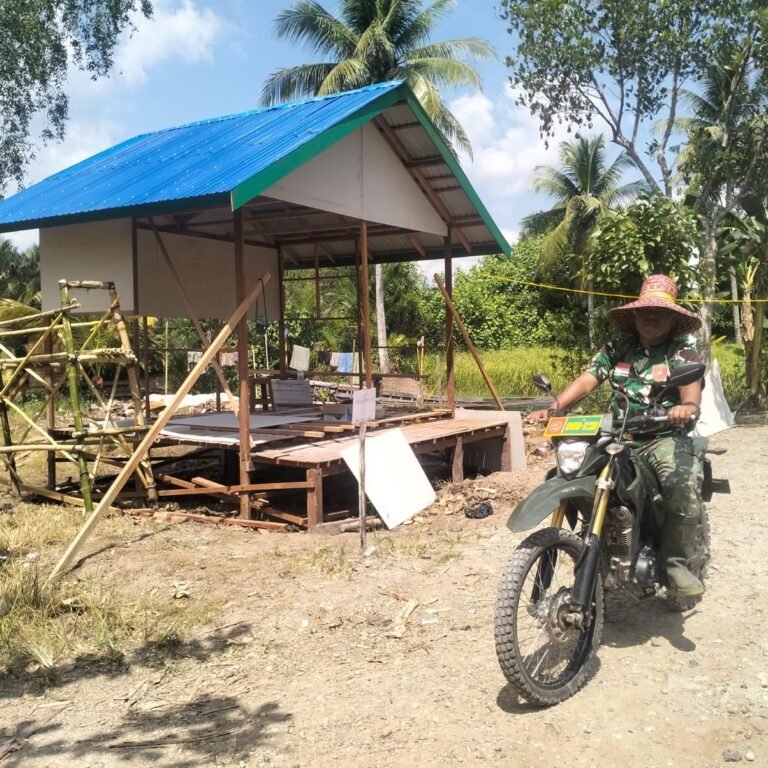Pemantauan Material TMMD di Desa Tamban Bangun Kecamatan Tamban oleh Peltu Ngadirun