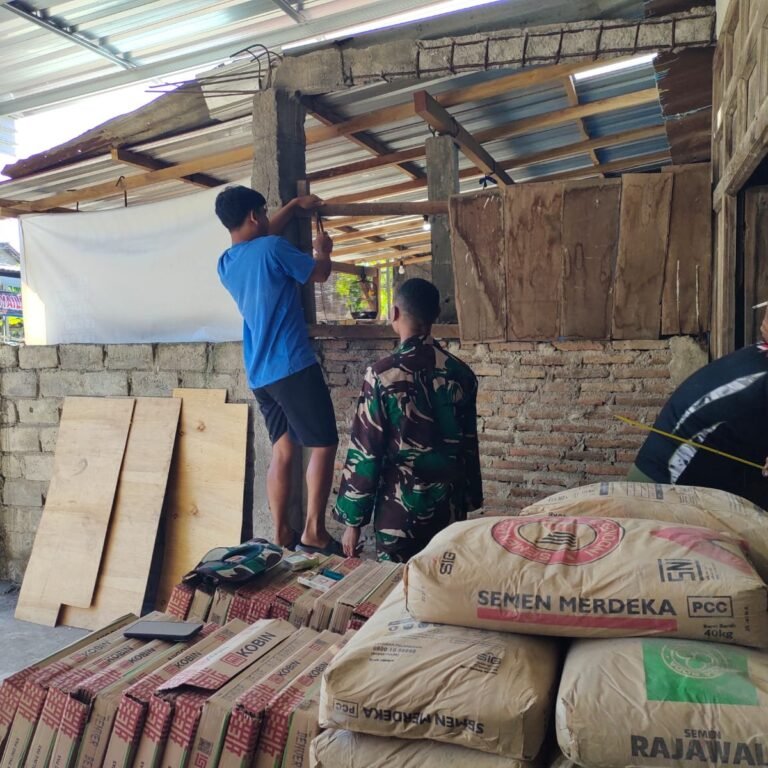 Kodim 0726 Sukoharjo Pacu Progres Renovasi Rumah Tidak Layak Huni di Grogol