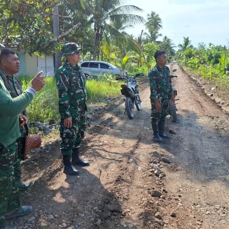 Kawal Langsung Percepatan Jalan Tamban Bangun, Dansatgas TMMD Ke-129 dari Kodim 1005/Barito Kuala