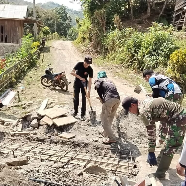 TMMD Ke-129 fokus pada perbaikan dekker di Titik 1, Desa Patukku, Kecamatan Bontocani
