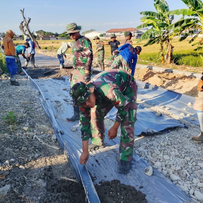 Satgas TMMD Kodim 0726/Sukoharjo Percepat Pembangunan Jalan di Kecamatan Grogol