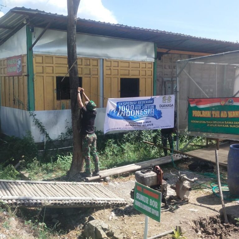 TMMD Reguler ke-129 Kodim 0726/Sukoharjo Bangun Sumber Air untuk Mendukung Kesejahteraan Warga Grogol