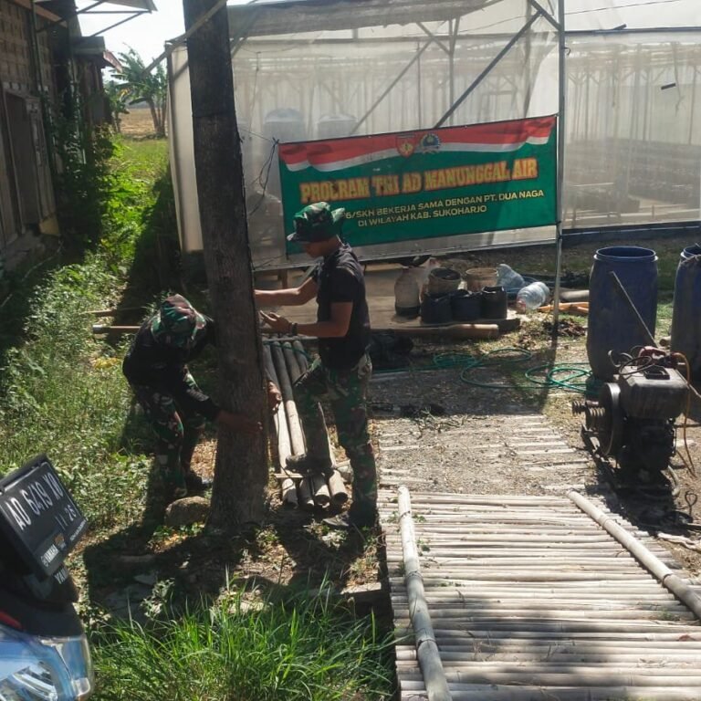 Pembangunan Sumur Bor Jadi Sasaran Fisik TMMD di Desa Parangjoro