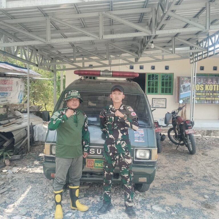 Pelayanan Kesehatan bagi Anggota Satgas dan Masyarakat oleh Tim TMMD di Kecamatan Tamban