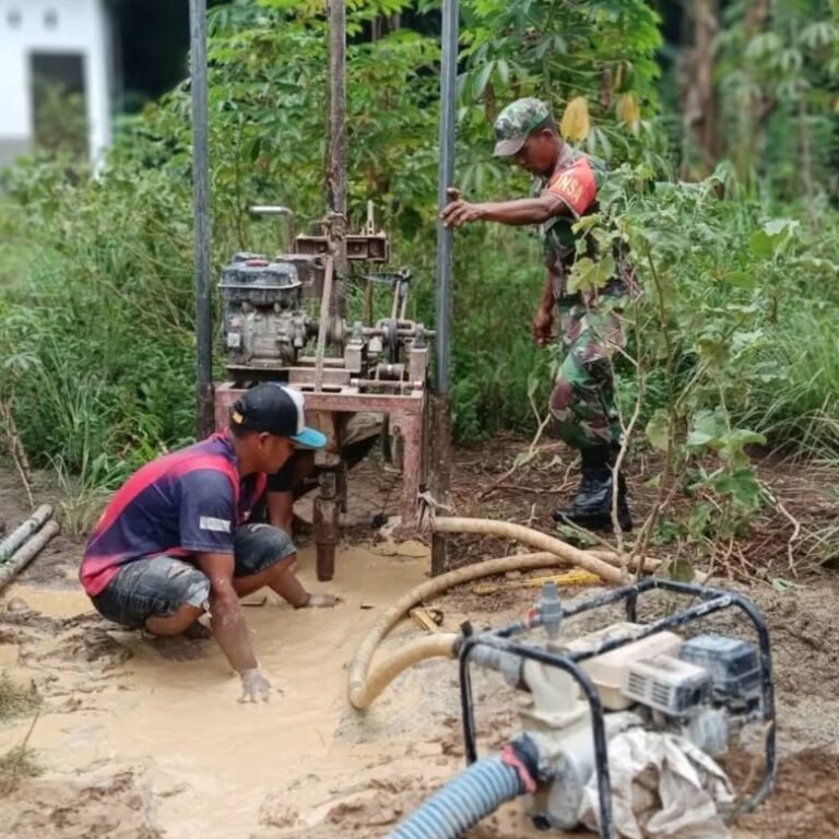 TNI AD Manunggal Air Bersih: Kodim 0118/Subulussalam Kebut Pengeboran Sumur Bor