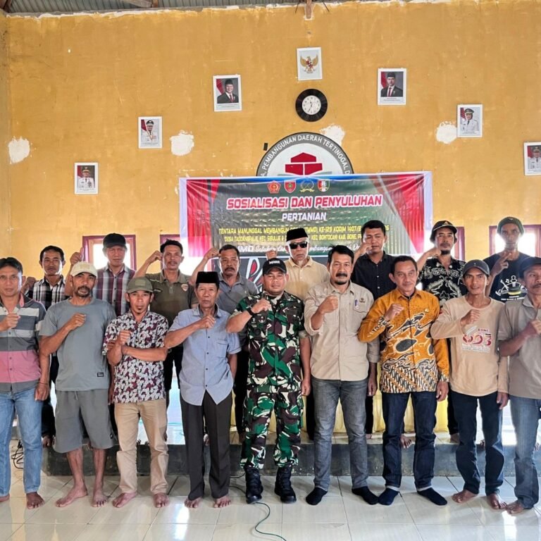 TNI Manunggal Membangun Desa Hadirkan Sosialisasi Pertanian untuk Warga Desa Patukku, Kecamatan Bontocani