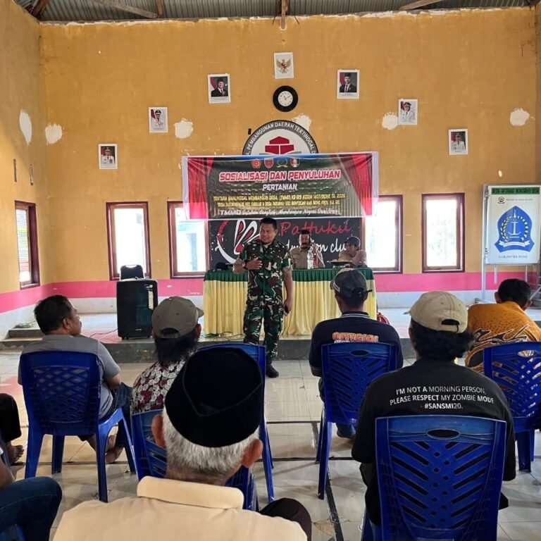 Kodim 1407/Bone Fokus Sosialisasi Pertanian di Kecamatan Bontocani melalui TMMD Ke-129