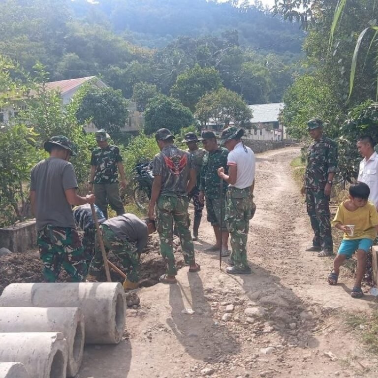 TNI Manunggal Membangun Desa (TMMD) Ke-129 Fokuskan Perbaikan Dekker di Bontocani