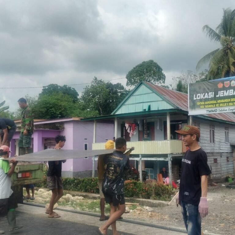 Kodim 1407/Bone dan TMMD Ke-129 Percepat Pembangunan Jembatan Gantung di Kecamatan Bontocani