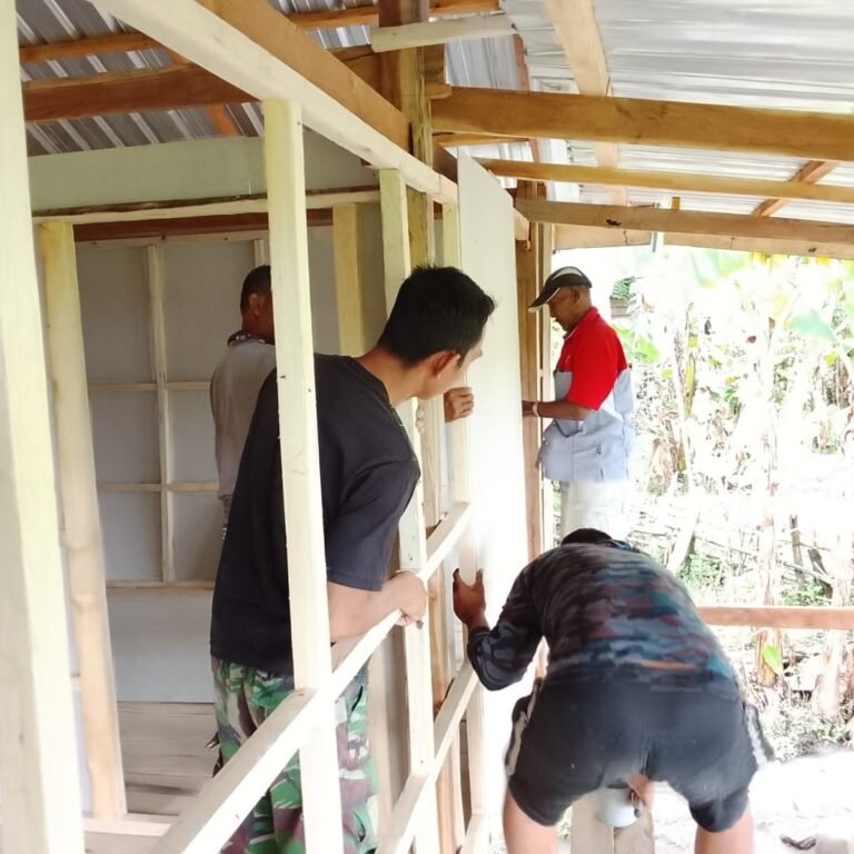 TMMD Ke-129 Kodim 1407/Bone dan Warga Percepat Hunian Layak di Desa Mallusetasi