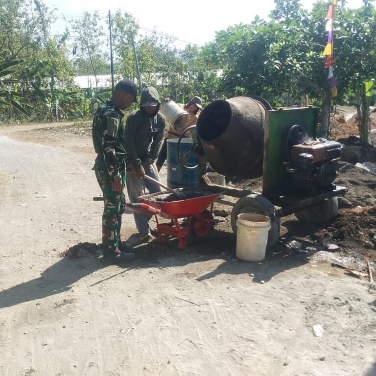 Pembangunan Talud Jalan Usaha Tani di Desa Parangjoro Jadi Prioritas Program TMMD Reguler ke-129 Kodim 0726/Sukoharjo