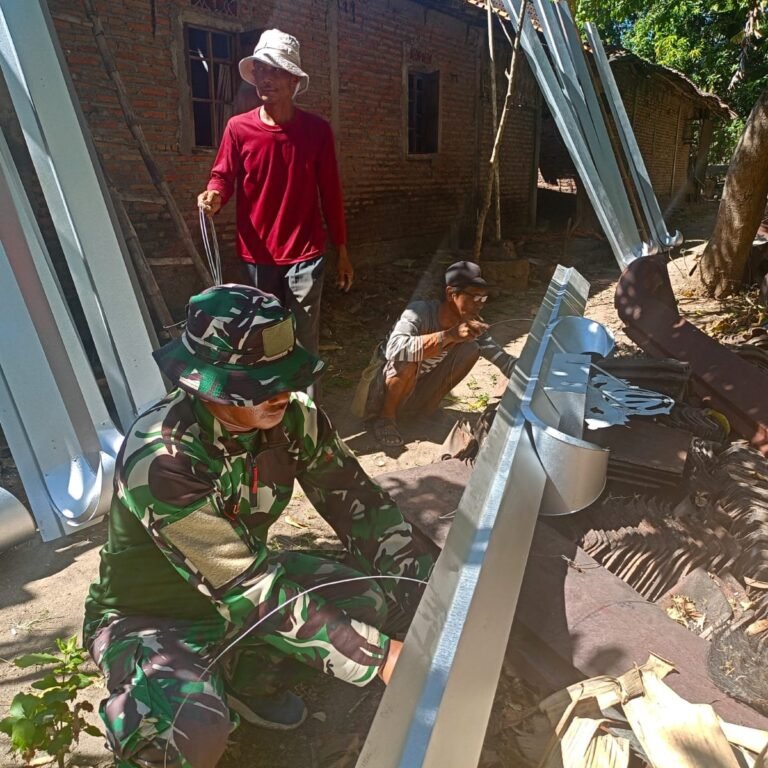 TMMD Kodim 0726/Sukoharjo Fokus Rehab RTLH Mbah Parno di Kecamatan Grogol