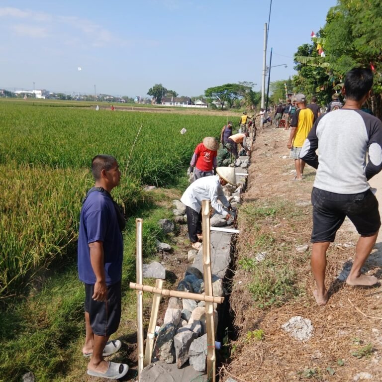 Talud Semakin Panjang dan Jalan Makin Rapi di Desa Parangjoro Sukoharjo