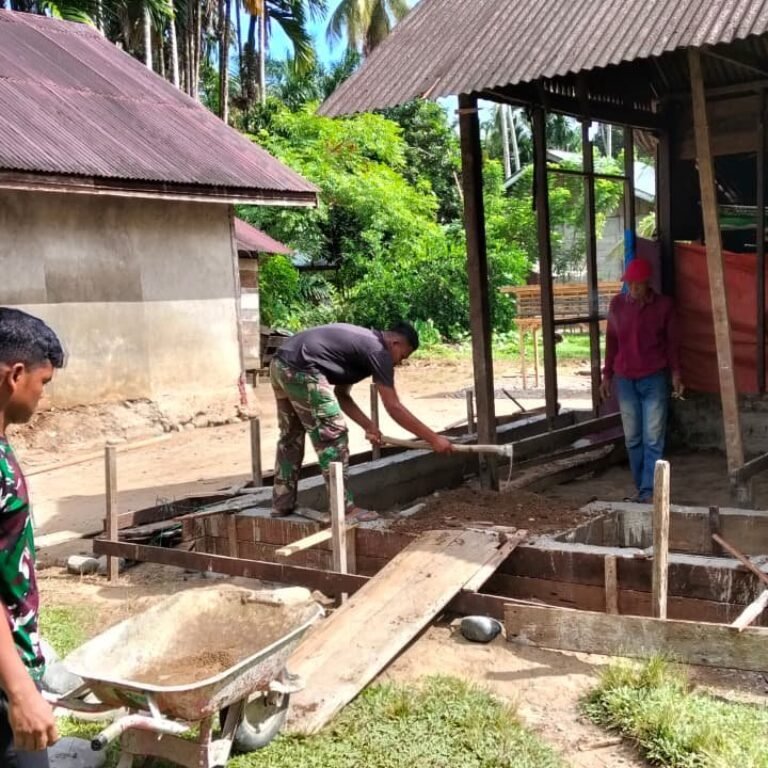 TMMD Ke-129: Pondasi RTLH Pak Asmadi di Aceh Jaya Mulai Dikerjakan