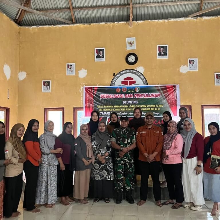 Kegiatan TMMD Ke-129 di Bone Tak Hanya Fisik, Juga Cegah Stunting