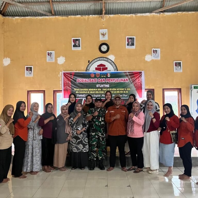 Edukasi Pencegahan Stunting Jadi Sasaran Nonfisik TMMD Ke-129 Kodim Bone