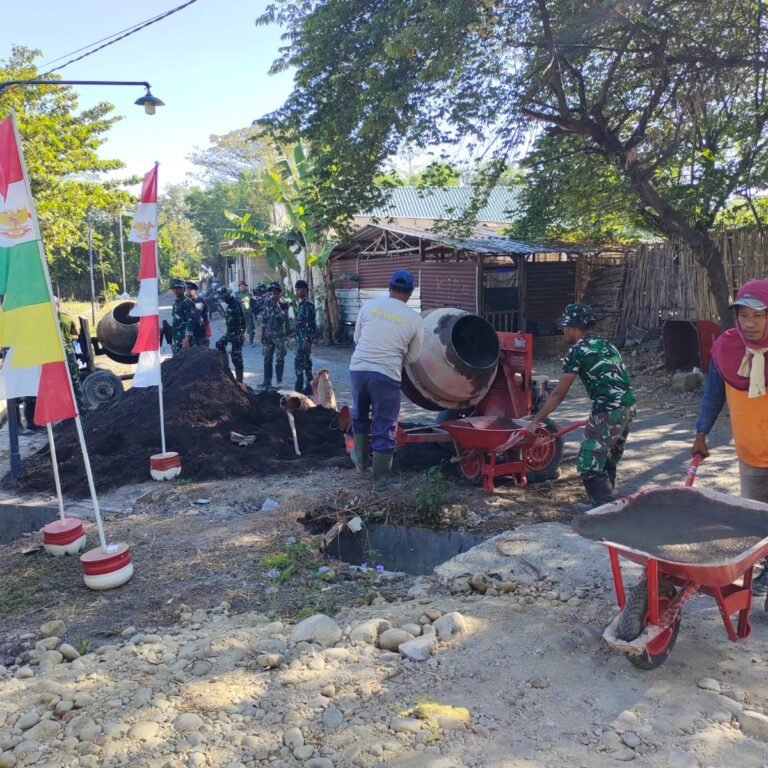 Desa Parangjoro Berubah, Satgas TMMD dan Warga Kerja Keras Bangun Infrastruktur
