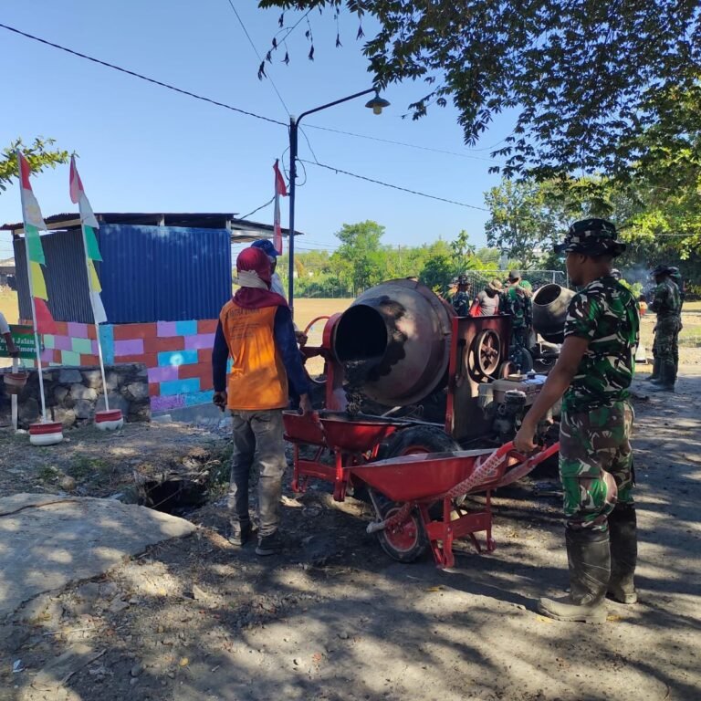 Satgas TMMD dan Warga Parangjoro Berpacu Wujudkan Infrastruktur