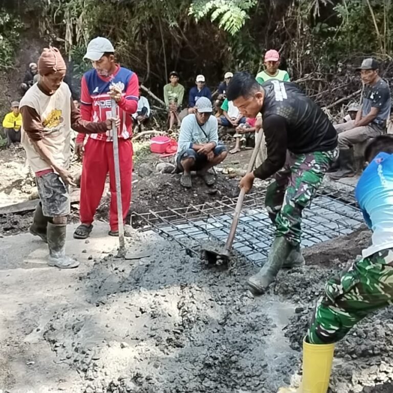 Pengecoran Dekker Titik 4 Jadi Prioritas TMMD di Watangcani