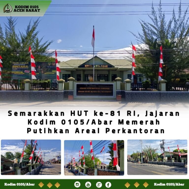 Dandim 0105/Abar Imbau Masyarakat Semarakkan HUT RI dengan Kibarkan Bendera Merah Putih