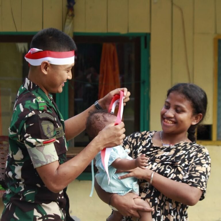 Menjelang HUT Ke-81 RI, Yonif TP 859/RBK Kobarkan Semangat Kebangsaan di Supiori