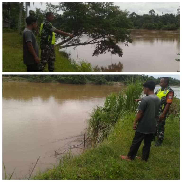 Koramil Woyla Barat Perkuat Mitigasi Banjir Lewat Pemantauan Sungai Bersama Warga
