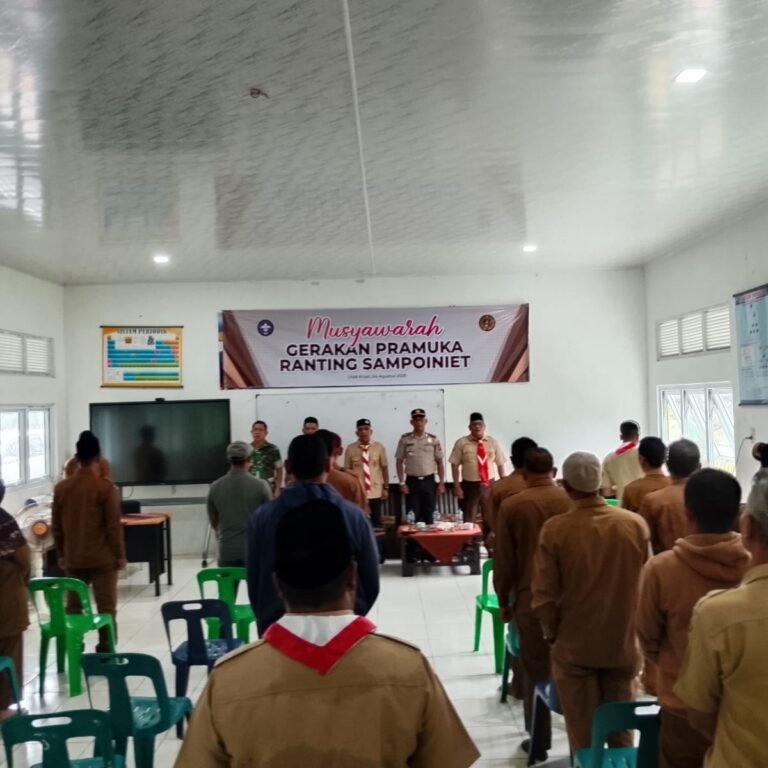 Danramil Sampoiniet Hadiri Musran Pramuka untuk Perkuat Kolaborasi Dunia Pendidikan