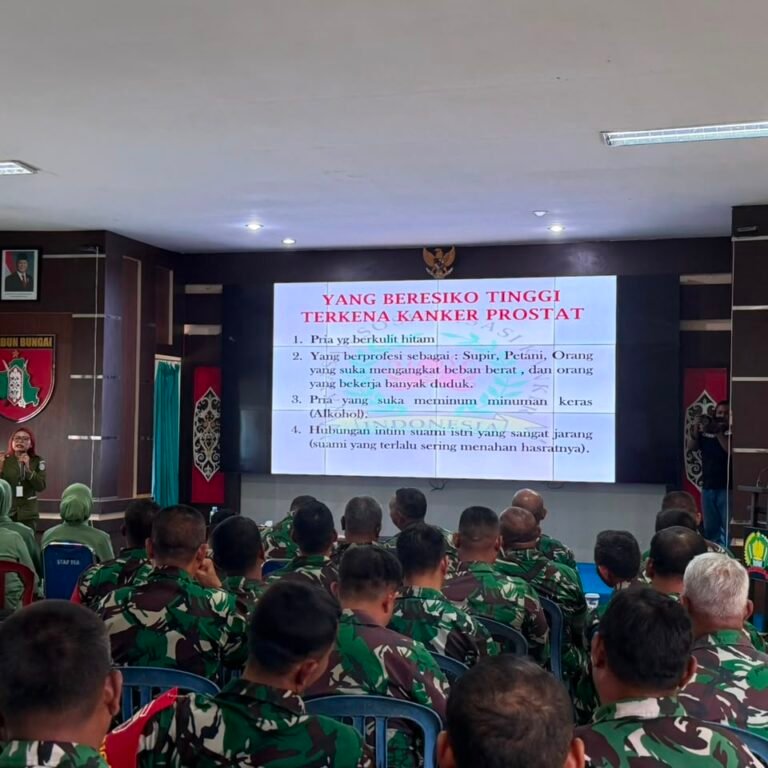 Kodim 1010/Tapin Perkuat Edukasi Kesehatan Lewat Sosialisasi Bahaya dan Pencegahan Kanker