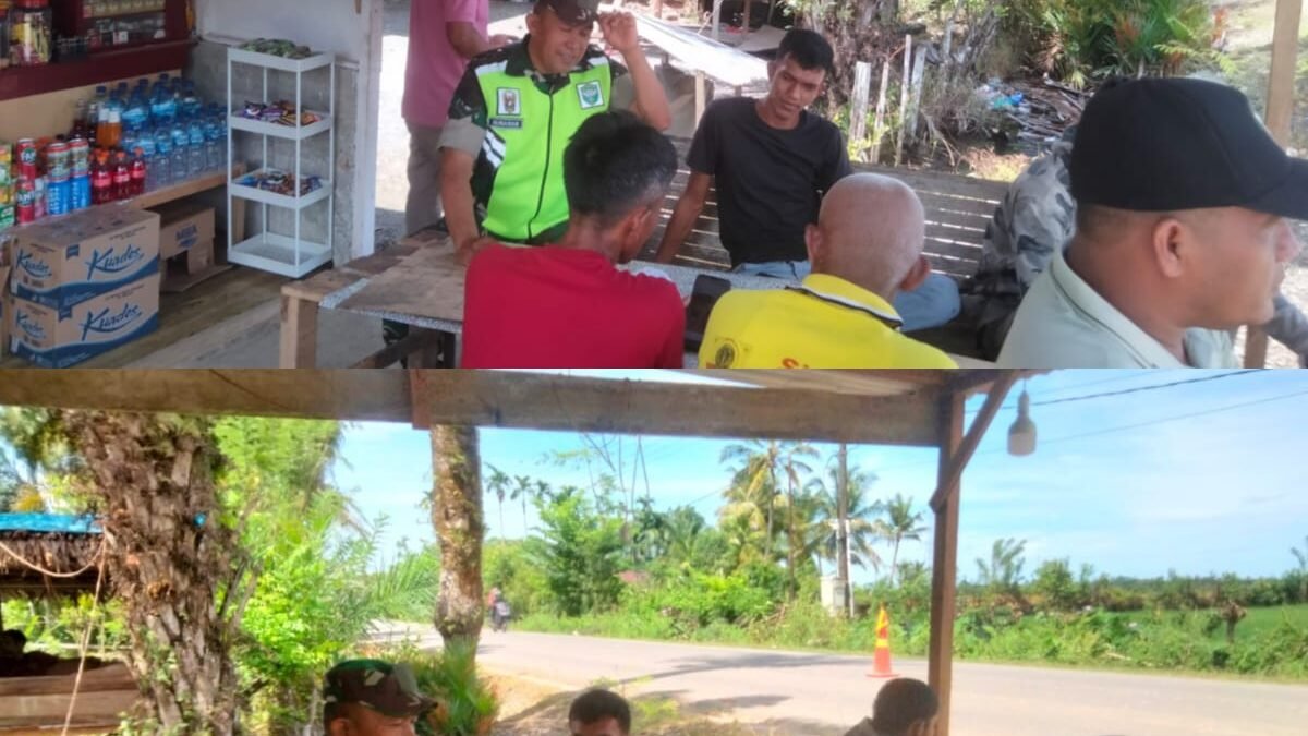 Suasana Santai Jadi Ruang Bahas Keamanan, Babinsa Kaway XVI Temui Warga Desa Marek