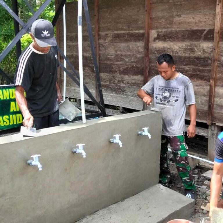 Tinggal Hitungan Hari, TMMD Ke-129 Kodim 0114/Aceh Jaya Kebut Tempat Wudu Sumur Bor Titik 2