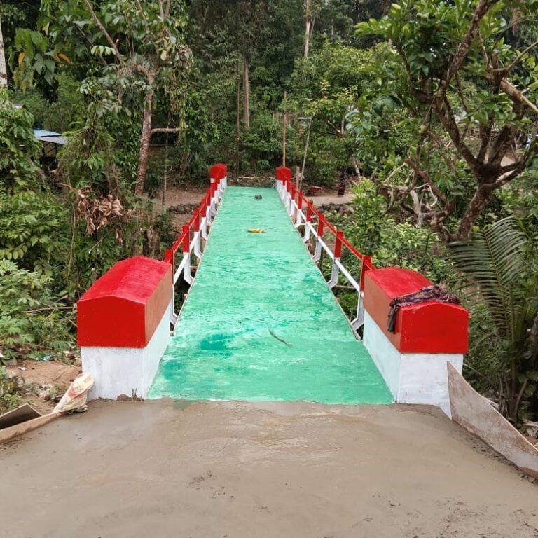 TNI dan Warga Gotong Royong, Jembatan Garuda di Batu Bini Rampung 100 Persen