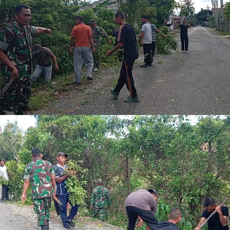 Babinsa Aceh Barat Ajak Pelajar Isi Kemerdekaan dengan Peduli Kebersihan Lingkungan