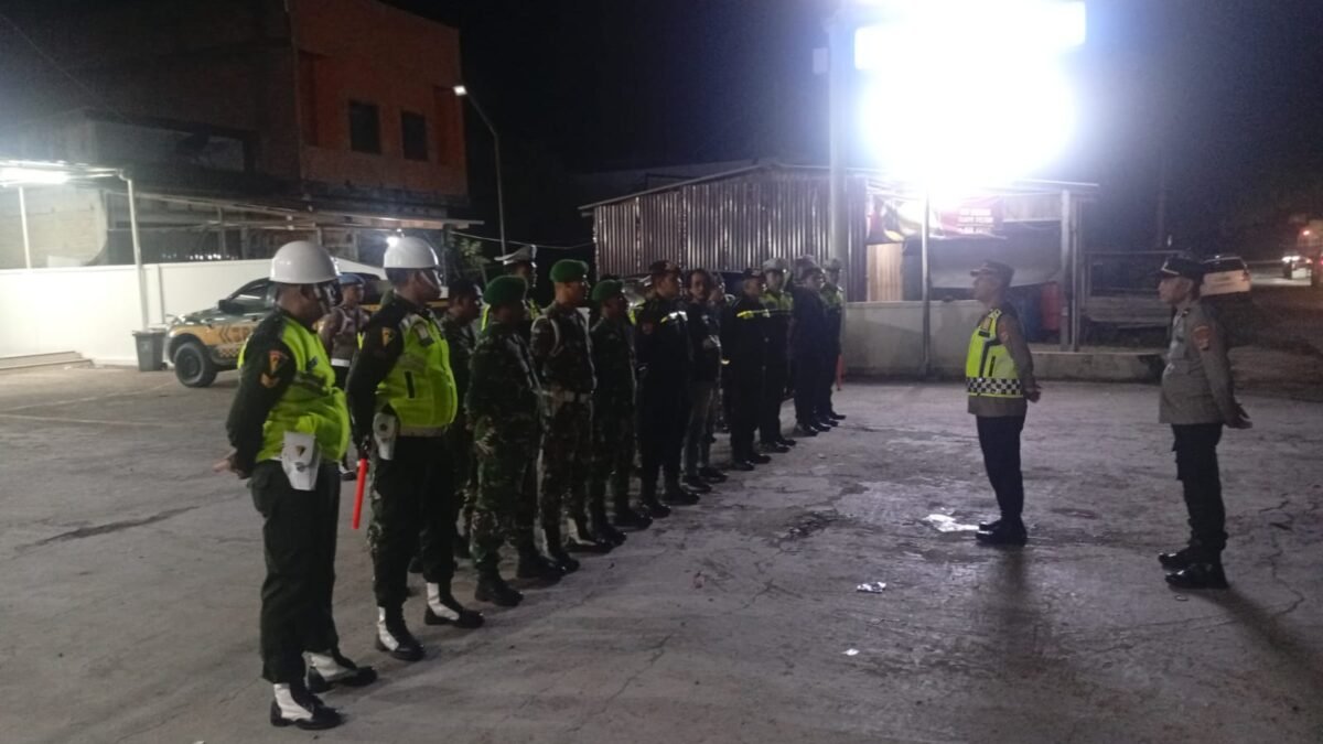 Personel Kodim 0114/Aceh Jaya dan Polres Gelar Apel Malam serta Patroli Gabungan