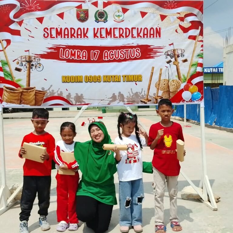 Semarak HUT RI ke-81, Keluarga Besar Kodim 0909/Kutai Timur Gelar Lomba Tradisional