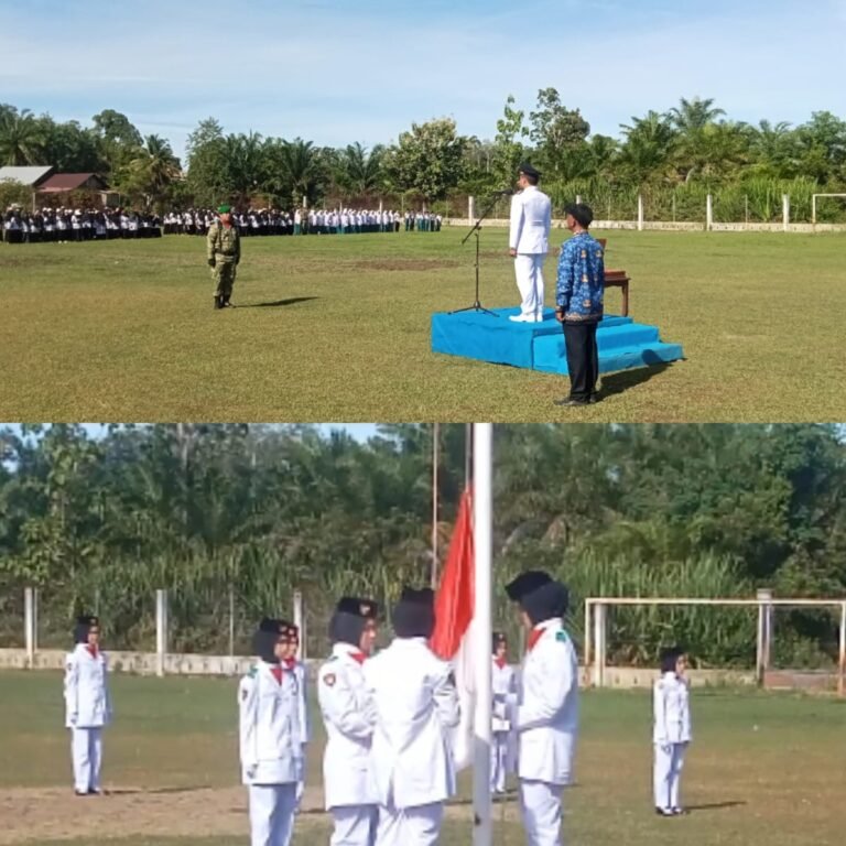 TNI dan Masyarakat Kaway XVI Bersatu Meriahkan Upacara HUT ke-81 Kemerdekaan RI