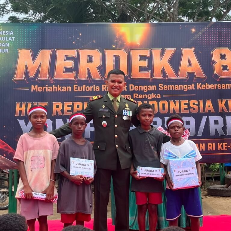 Semangat Kemerdekaan Tumbuh dari Keceriaan Anak-Anak Bersama Yonif TP 859/RBK
