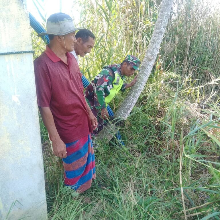 Dari Saluran Irigasi, Babinsa Samatiga Perkuat Pendampingan Petani di Wilayah Binaan